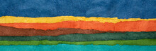 Abstract Landscape Panorama - Colorful Textured Paper Set