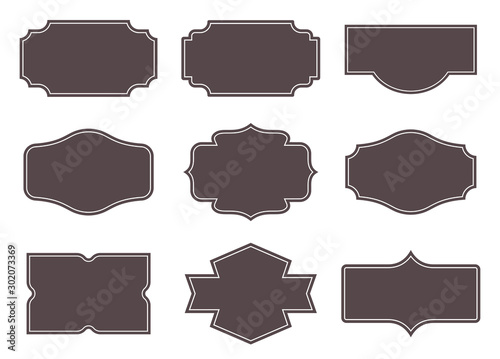 Vintage labels. Retro frames set. Vector Tableau sur Toile