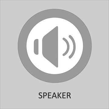 Sound Icon. Speaker icon. Music volume symbol in trendy flat style isolated on white background. EPS 10