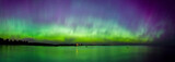 Fototapeta Tęcza - Sea and northern lights