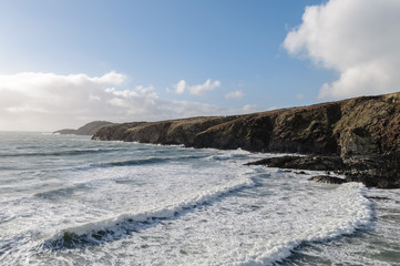 Whitesand bay in Pembroshire coast path