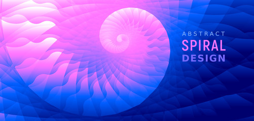 Wall Mural - abstract neon color gradient spiral background