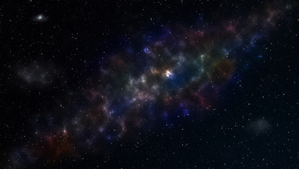 abstract background with stars and nebula
