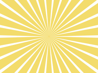 Wall Mural - sun and rays on yellow background.