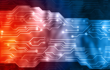 Poster - Futuristic circuit board or High computer technology. 2d illustration.