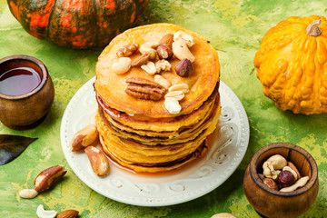 Poster - Pancakes with maple syrup.