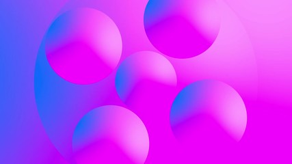 Poster - 3d render of glowing rings and circles with gradient effect. Computer generated abstract background of vibrance circles