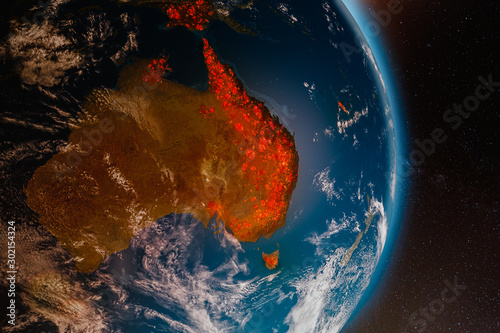 Cuadros en Lienzo Ecological disaster of fires in Australia