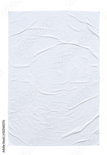 Dekoracja na wymiar  pusty-bialy-zmiety-i-pognieciony-papier-plakat-tekstura-na-bialym-tle