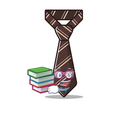 Canvas Print - student bring book smiling tie isolated on the cartoon