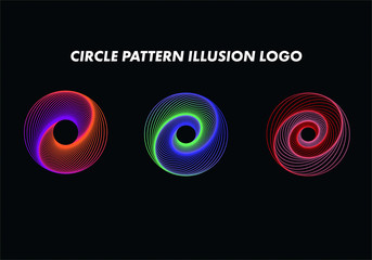 Abstract Circle logo illusion pack