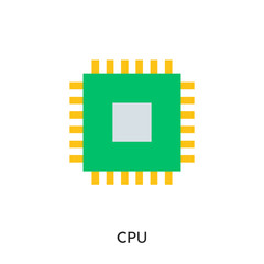 Poster - cpu icon vector symbol sign