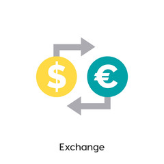 Poster - exchange icon vector symbol sign