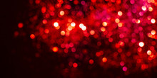 Valentines Day Background With Red Lights Bokeh