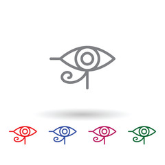 Poster - Eye, multi color icon. Simple thin line, outline vector of mythology icons for ui and ux, website or mobile application