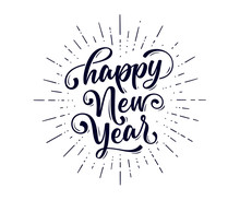 Happy New Year. Lettering Text For Happy New Year
