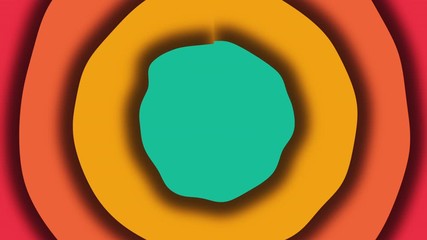 Poster - Computer generated a modern background from colored wavy circles. 3D rendering of abstract shapes