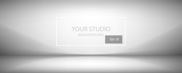 Wall Mural - white and gray soft gradient studio background