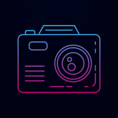 Poster - Camera nolan icon. Simple thin line, outline vector of camping icons for ui and ux, website or mobile application