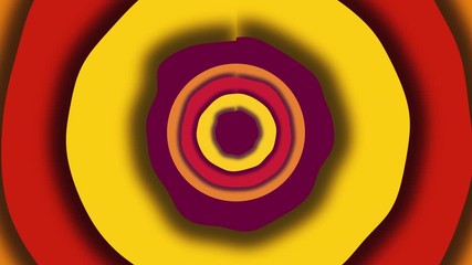 Poster - Computer generated a modern background from colored wavy circles. 3D rendering of abstract shapes