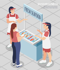 Wall Mural - customer engagement isometric composition
