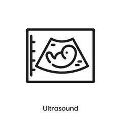 Wall Mural - ultrasound icon vector symbol sign