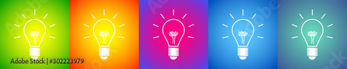 Fotografía lampadina, idea, colori, creatività, idee