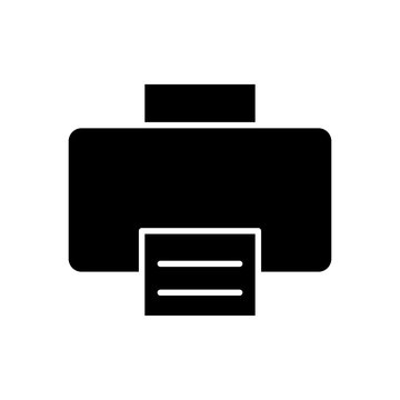 Printer icon line vector design template on white background