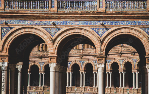 Cuadros en Lienzo Details of Plaza de Espana, Siviglia, Spain