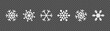 Snowflake set on isolated background. Winter pattern snow ornament vector design. Frost background. Christmas icon. Vector illustration