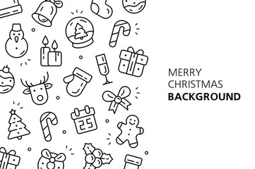  - christmas icons background. isolated on white background