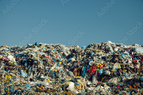 huge and awful dump garbage mountain pollution and ecological disaster actual no Canvas Print