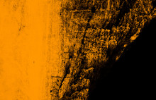 Black And Yellow Hand Painted Brush Grunge Background Texture