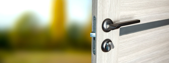 Poster - room door in the nature background