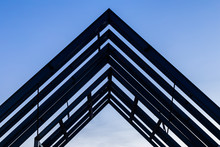 Abstract Triangle Gable In The Sky Background