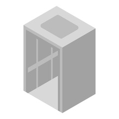 Poster - Steel elevator icon. Isometric of steel elevator vector icon for web design isolated on white background