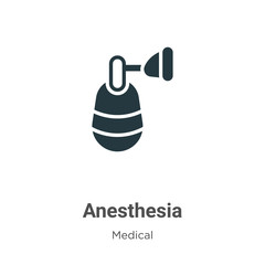 Poster - Anesthesia vector icon on white background. Flat vector anesthesia icon symbol sign from modern medical collection for mobile concept and web apps design.