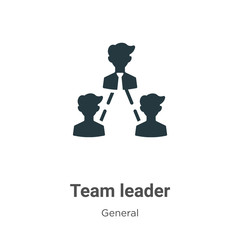 Poster - Team leader vector icon on white background. Flat vector team leader icon symbol sign from modern general collection for mobile concept and web apps design.