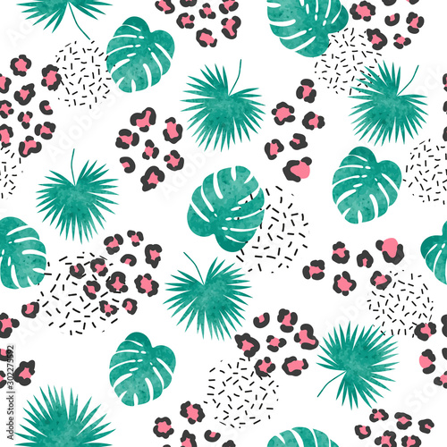 Seamless tropical pattern w...