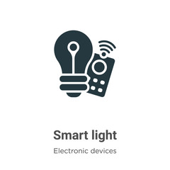 Poster - Smart light vector icon on white background. Flat vector smart light icon symbol sign from modern electronic devices collection for mobile concept and web apps design.