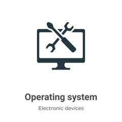 Poster - Operating system vector icon on white background. Flat vector operating system icon symbol sign from modern electronic devices collection for mobile concept and web apps design.