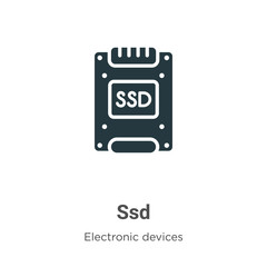 Poster - ssd vector icon on white background. flat vector ssd icon symbol sign from modern electronic devices