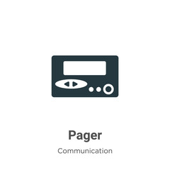 Poster - Pager vector icon on white background. Flat vector pager icon symbol sign from modern communication collection for mobile concept and web apps design.