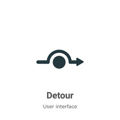 Poster - Detour vector icon on white background. Flat vector detour icon symbol sign from modern user interface collection for mobile concept and web apps design.