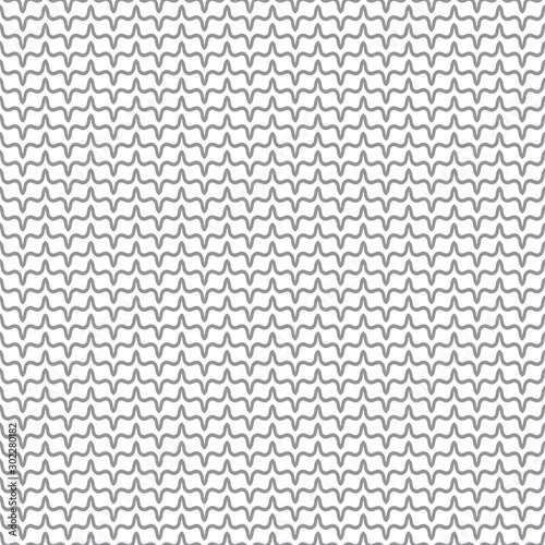 Seamless pattern with wave-shaped shapes. Oscillation of lines in space.