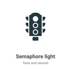 Poster - Semaphore light vector icon on white background. Flat vector semaphore light icon symbol sign from modern tools and utensils collection for mobile concept and web apps design.