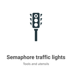Poster - Semaphore traffic lights vector icon on white background. Flat vector semaphore traffic lights icon symbol sign from modern tools and utensils collection for mobile concept and web apps design.