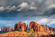 Moody Sky Over Cathedral Rock Sedona, Arizona, USA, North America