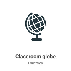 Poster - classroom globe vector icon on white background. flat vector classroom globe icon symbol sign from m
