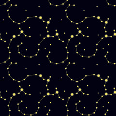 Wall Mural - Pattern with constellation Scorpio. Abstract print with The Scorpion.